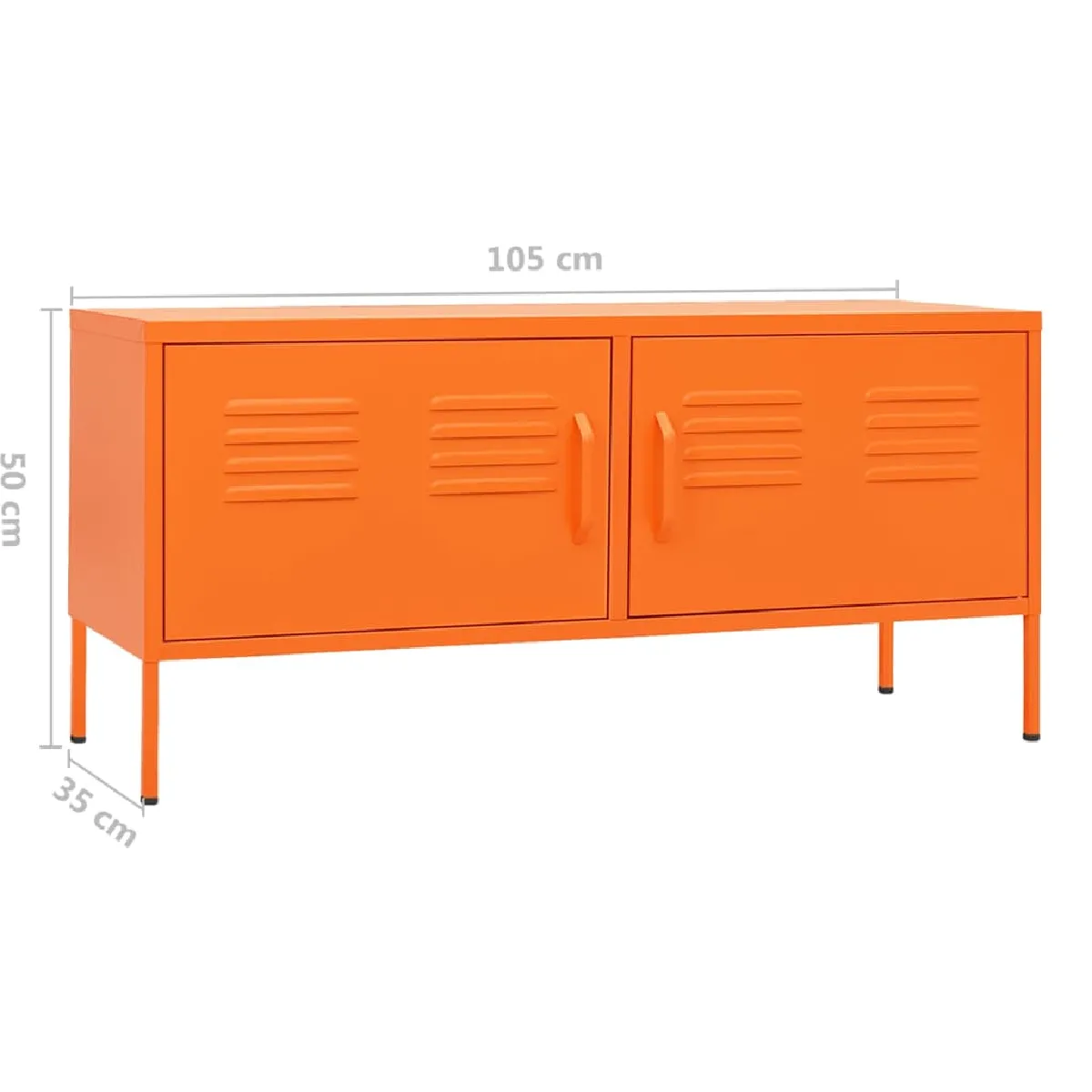 vidaXL Meuble TV Orange 105x35x50 cm
