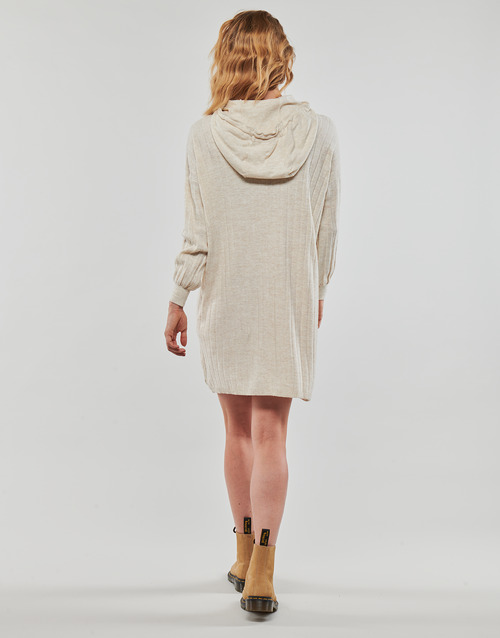Only - ONLTESSA CAREY L/S HOOD DRESS NCA KNT - Beige