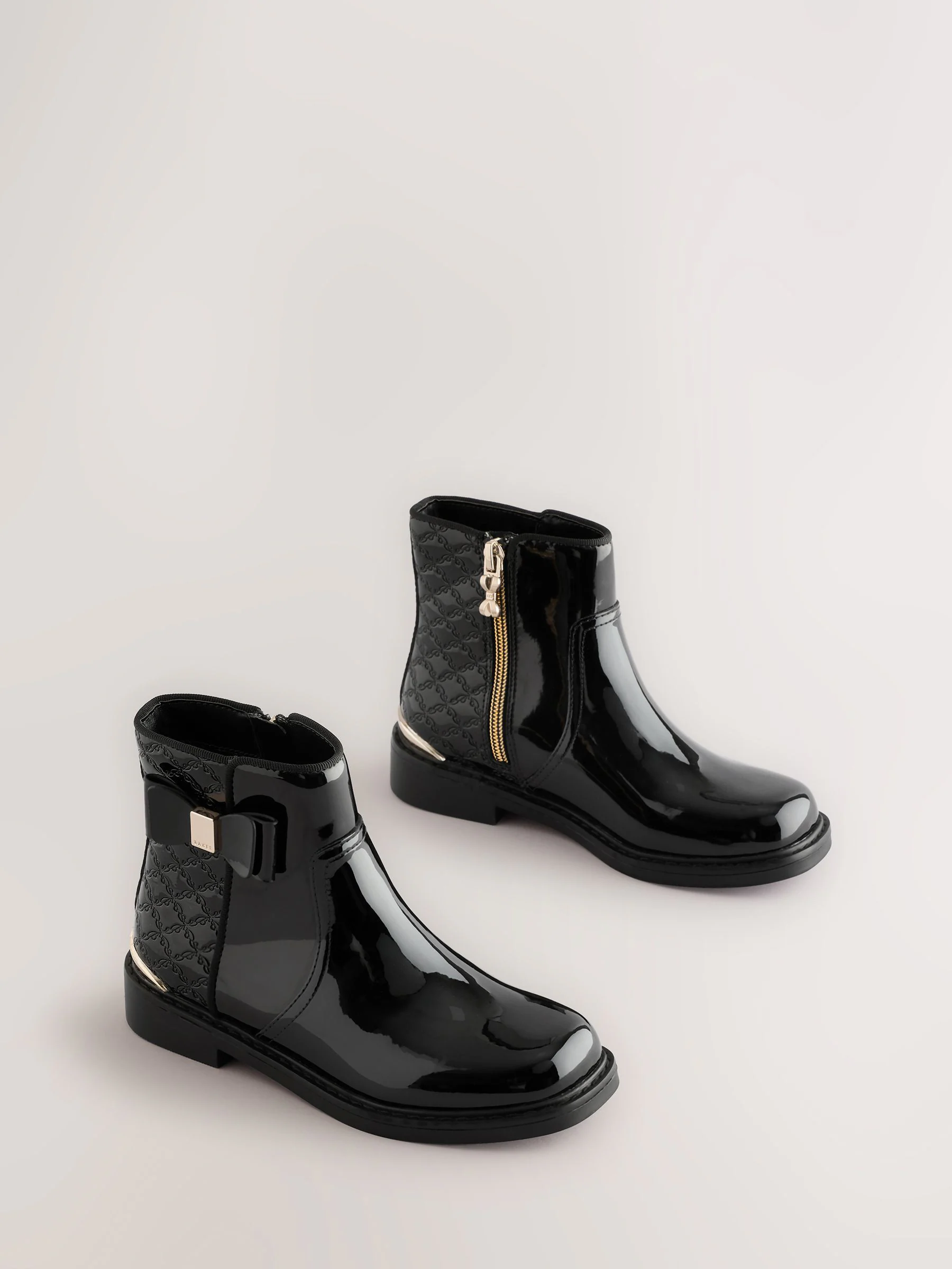 Baker by Ted Baker - Zwarte lakleren Chelsea-laarzen voor meisjes