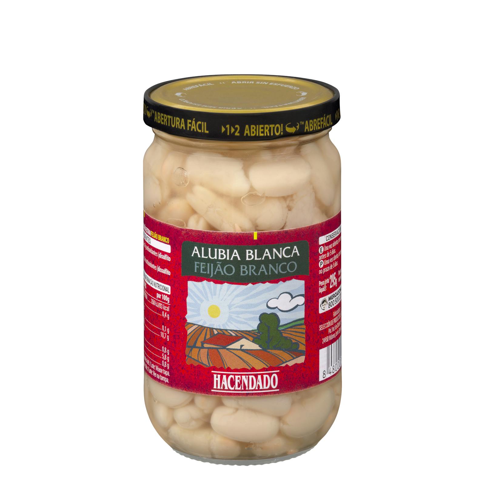 Haricots blancs cuits Hacendado