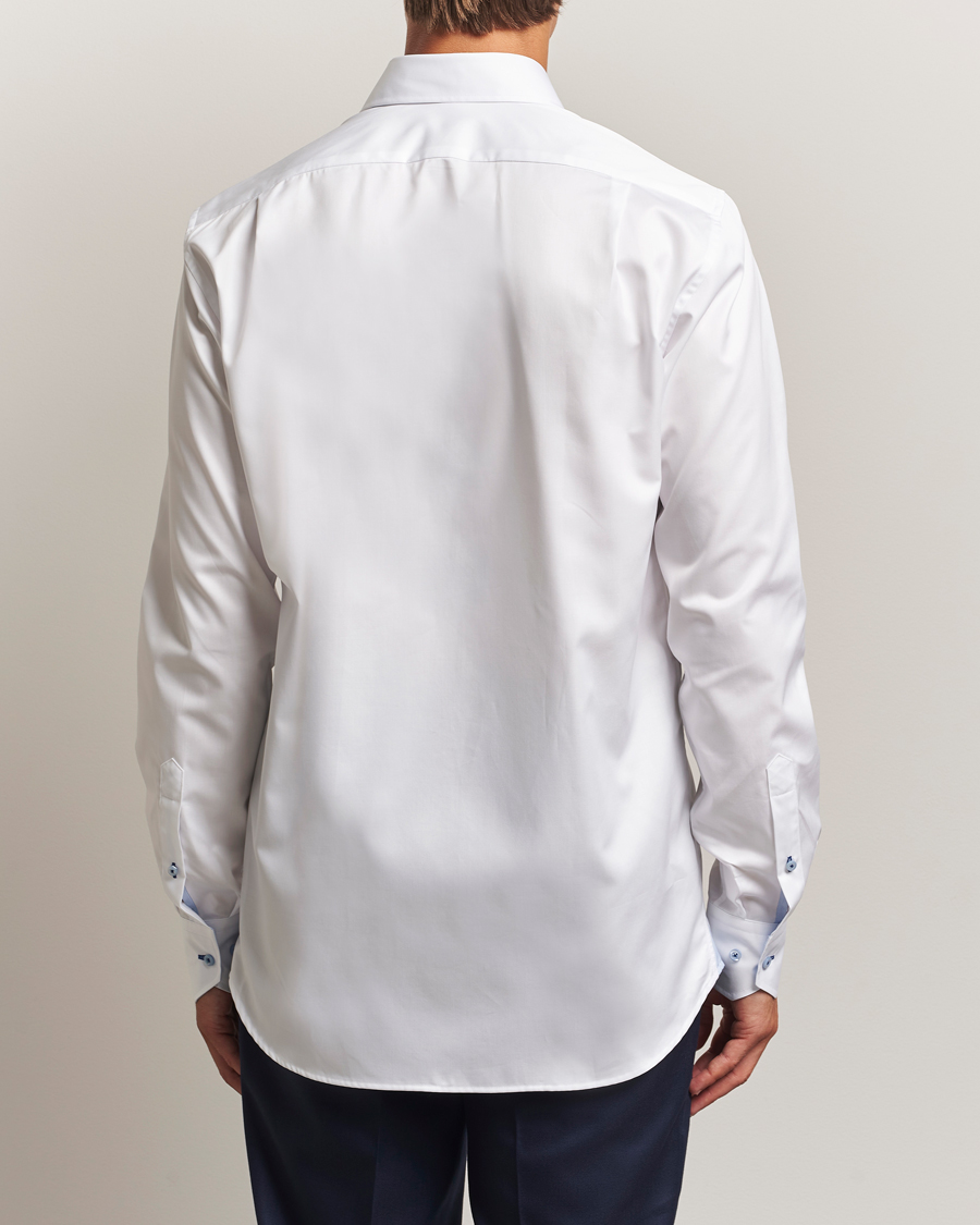 Stenströms Regular Fit X-Long Sleeve Contrast Shirt White
