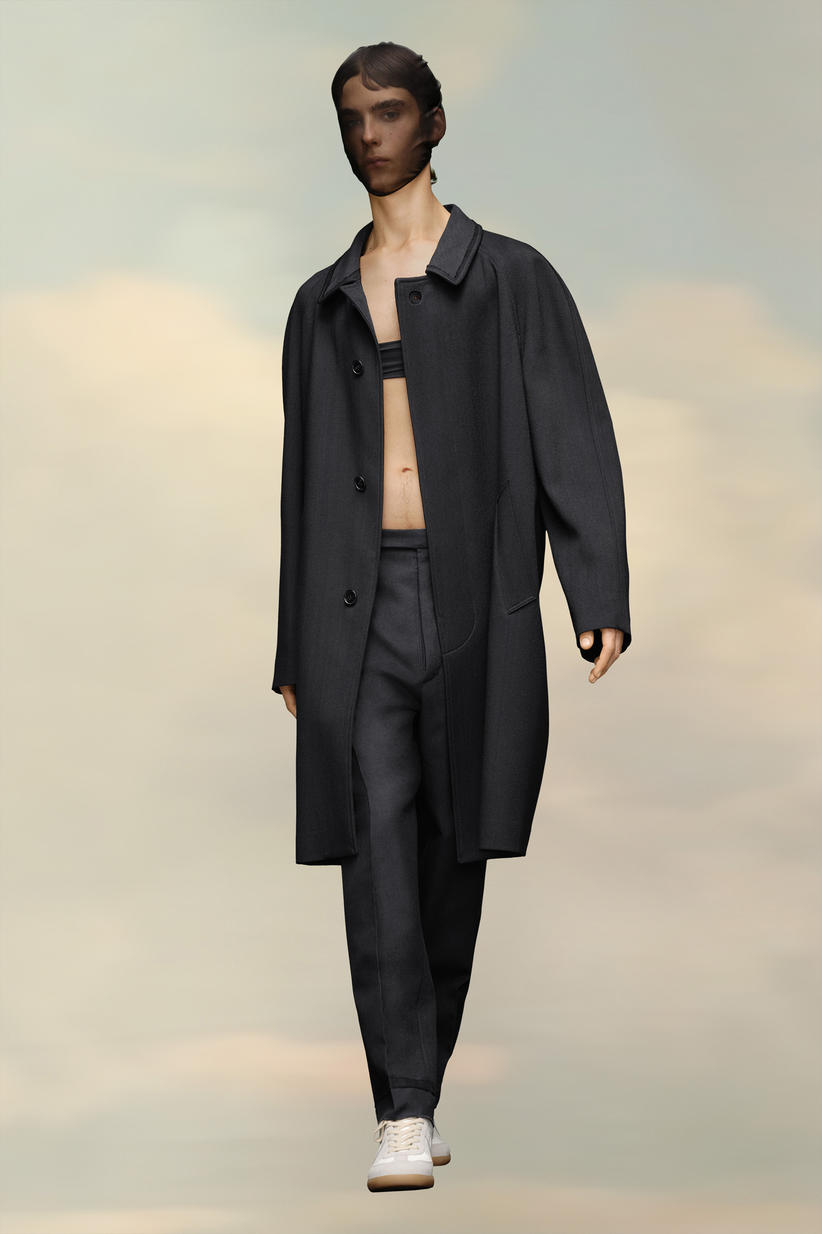 Manteau longueur genou Noir