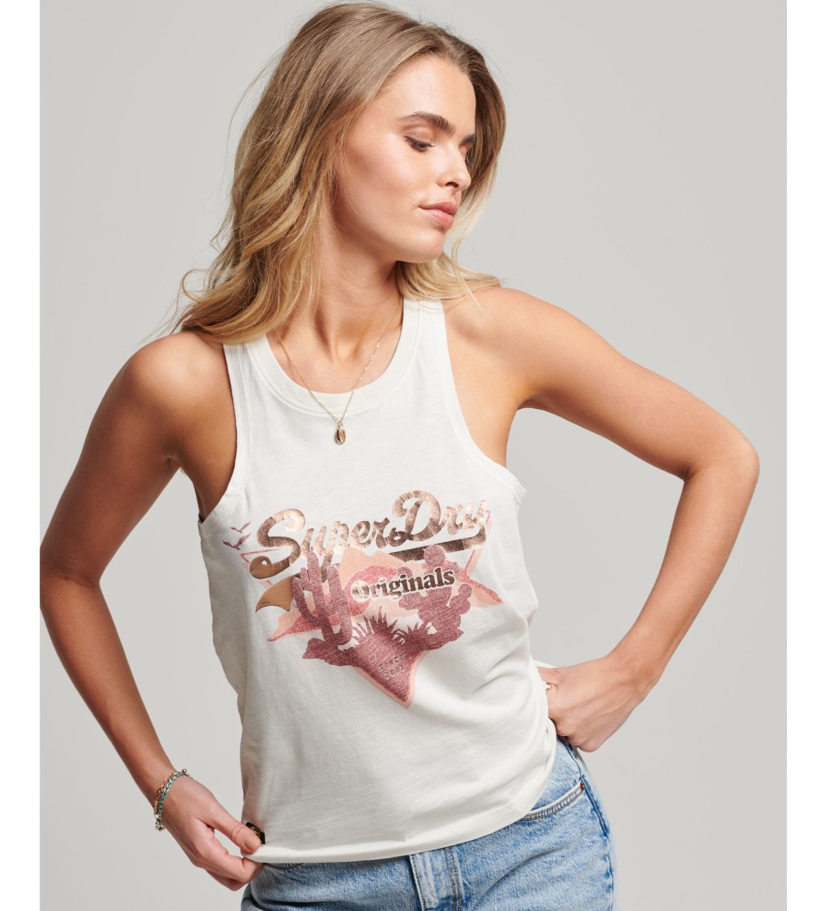 Camiseta Superdry Vintage Narrative Logo Branca