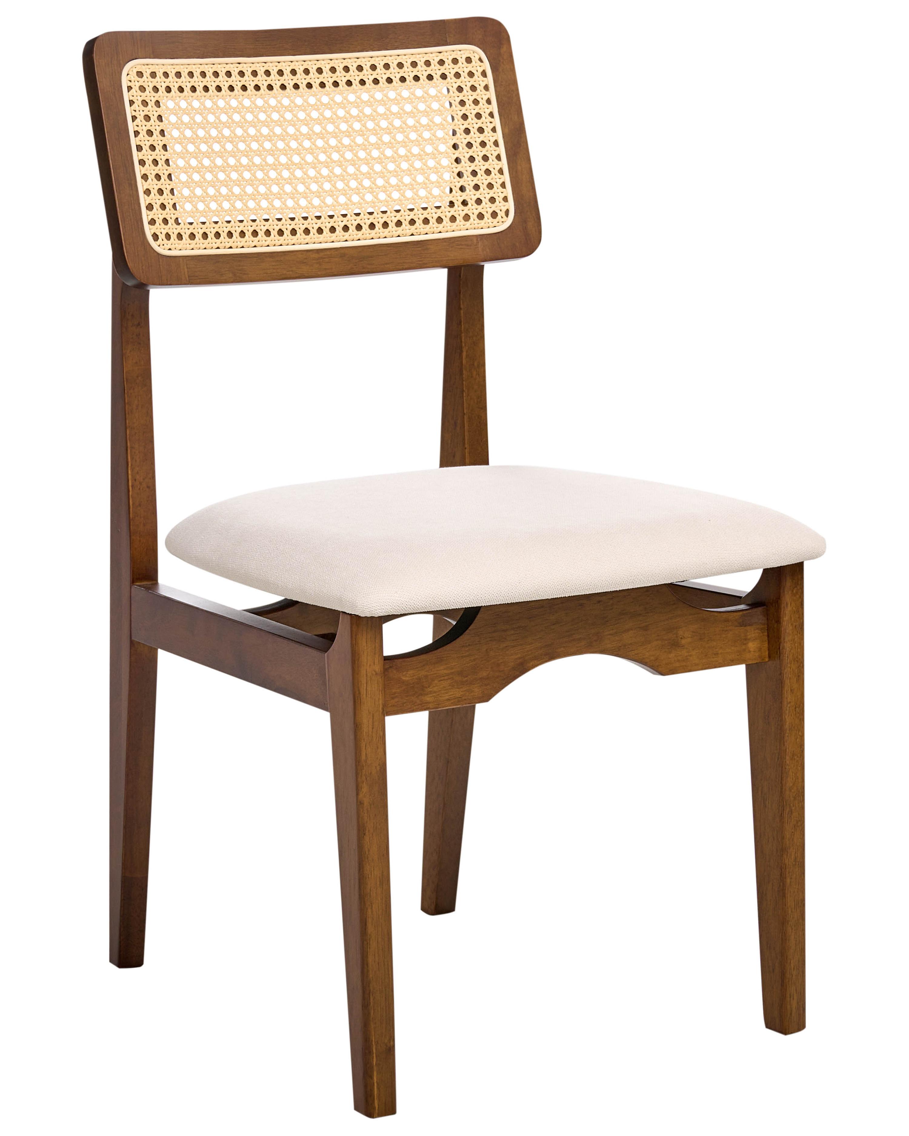 Set van 2 eetkamerstoelen RUBONIA Hout Donkerbruin