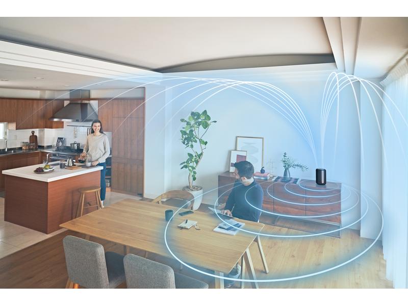 Sony Smart Speaker SRS-RA3000 Schwarz Premium-Lautsprecher für unaufdringlichen raumfüllenden Klang
