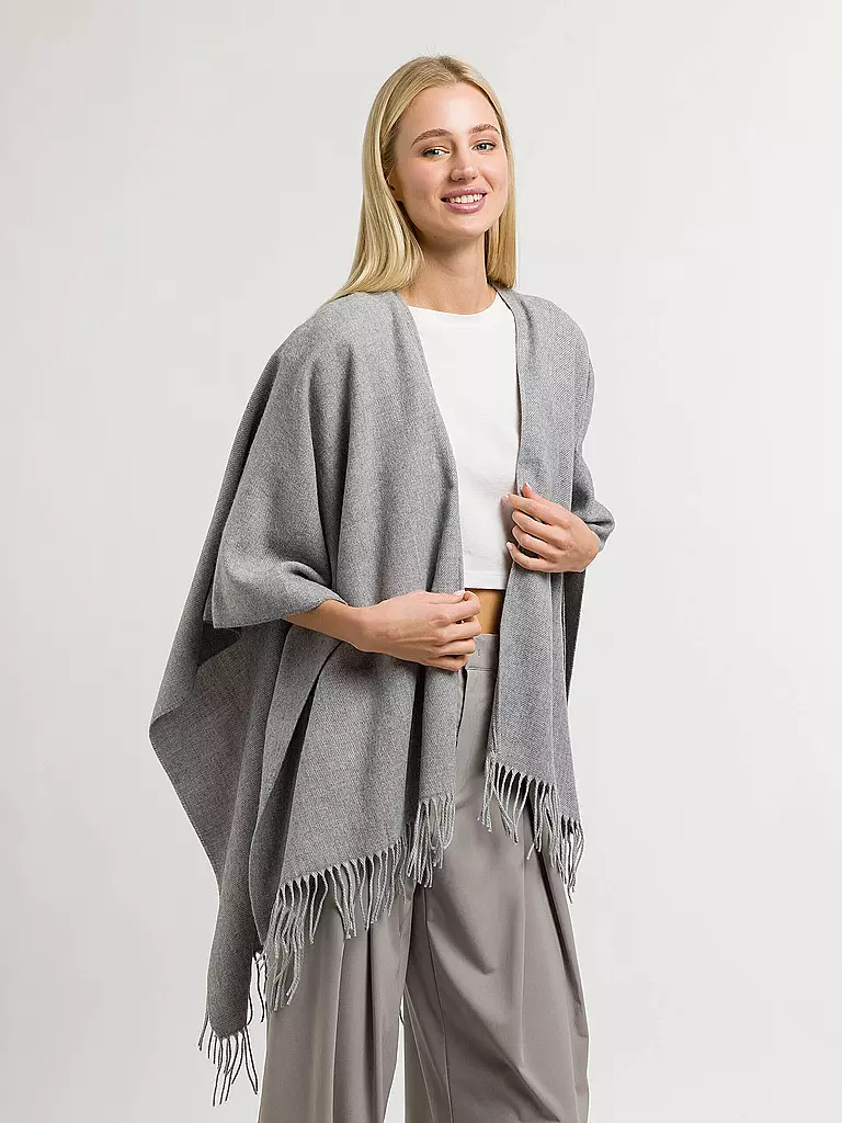 FRAAS Poncho - Cape RUANA grau
