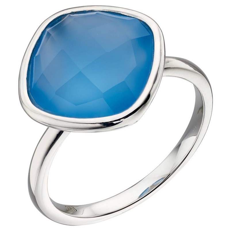 Bague aigue marine en argent 925/1000