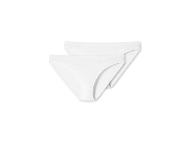 SCHIESSER Mini Slip Damen 2-er Pack, Weiss, M Damen-Slips