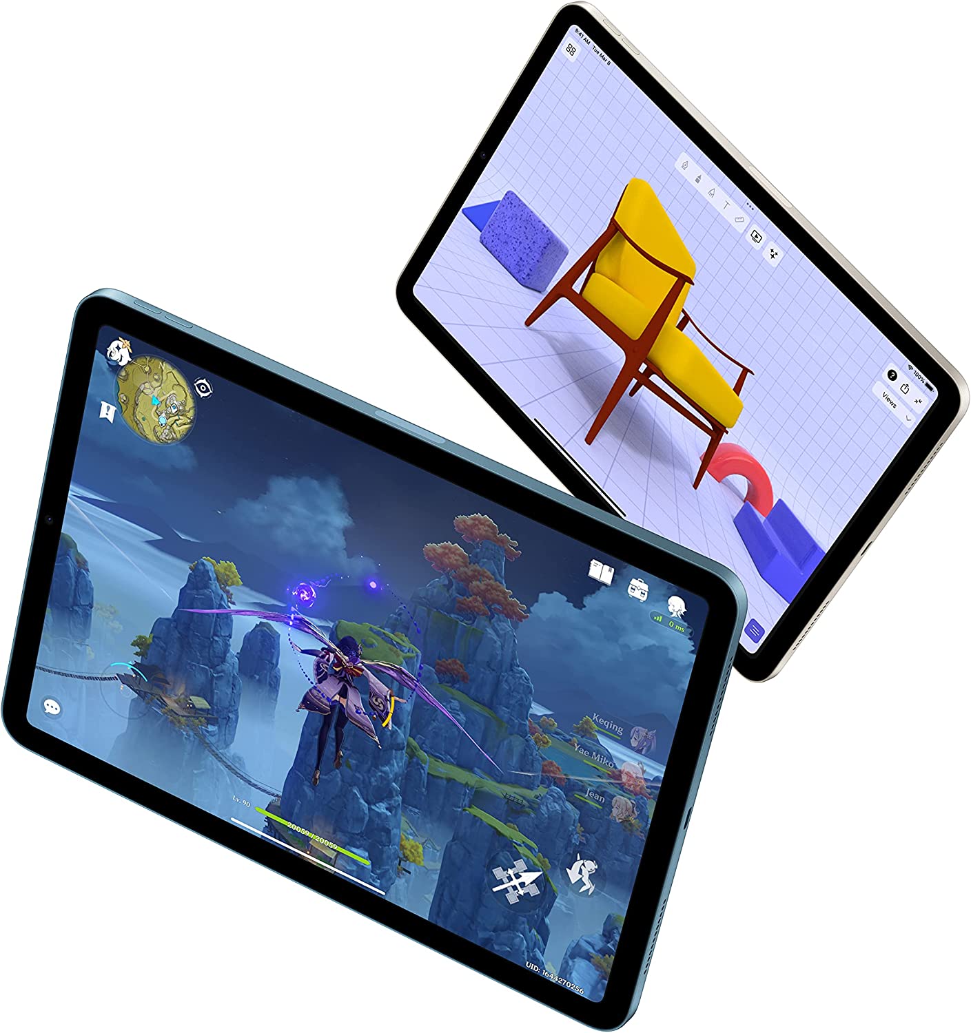 Apple iPad Air (5ª geração): com chip M1, tela Liquid Retina de 10,9 polegadas, Wi-Fi 6, câmera frontal de 12 MP/traseira de 12 MP, Touch ID, bateria para o dia todo – Roxo