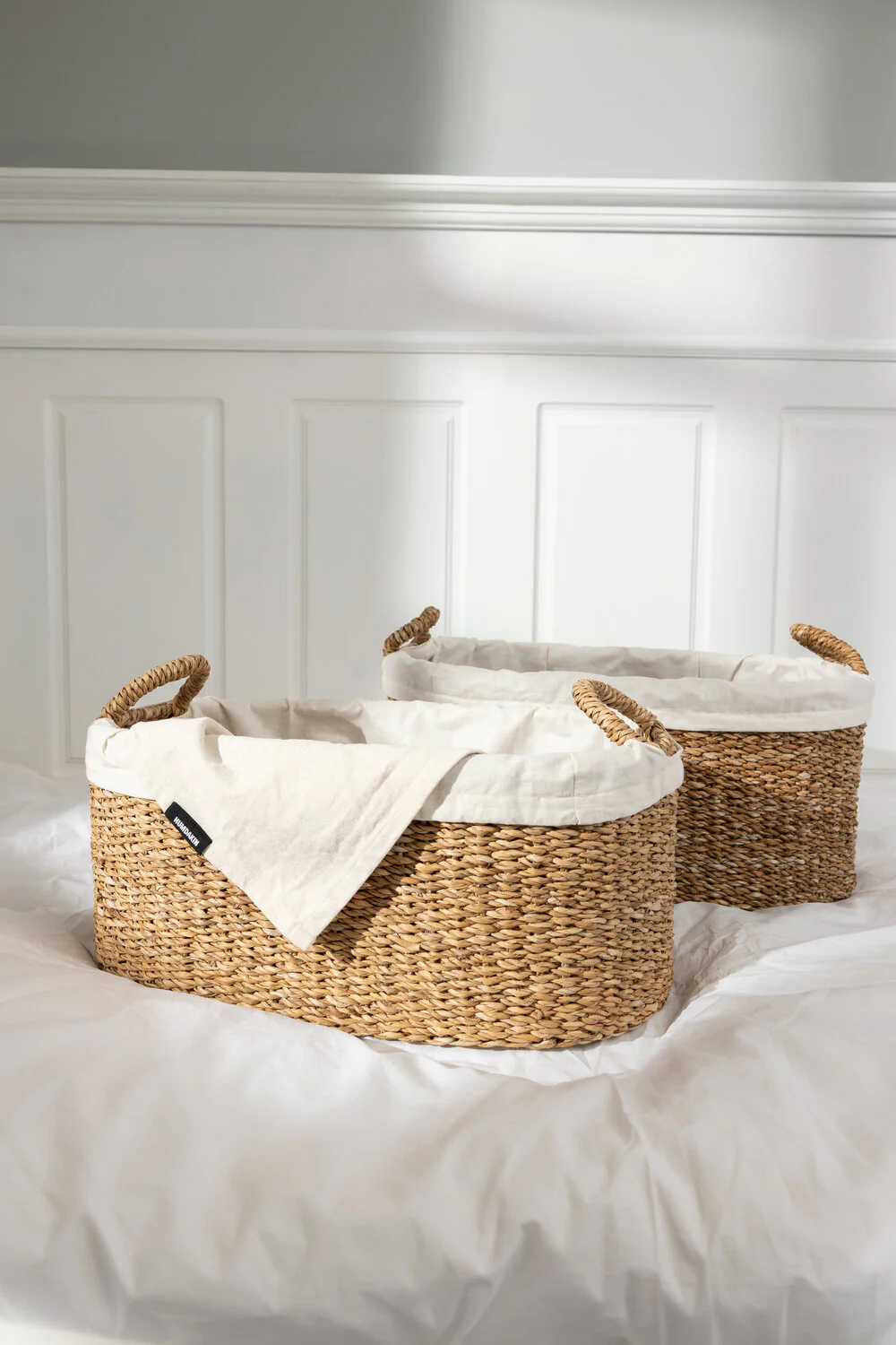 Humdakin  Wicker Vasketøjskurve, 2 pak - Havgræs