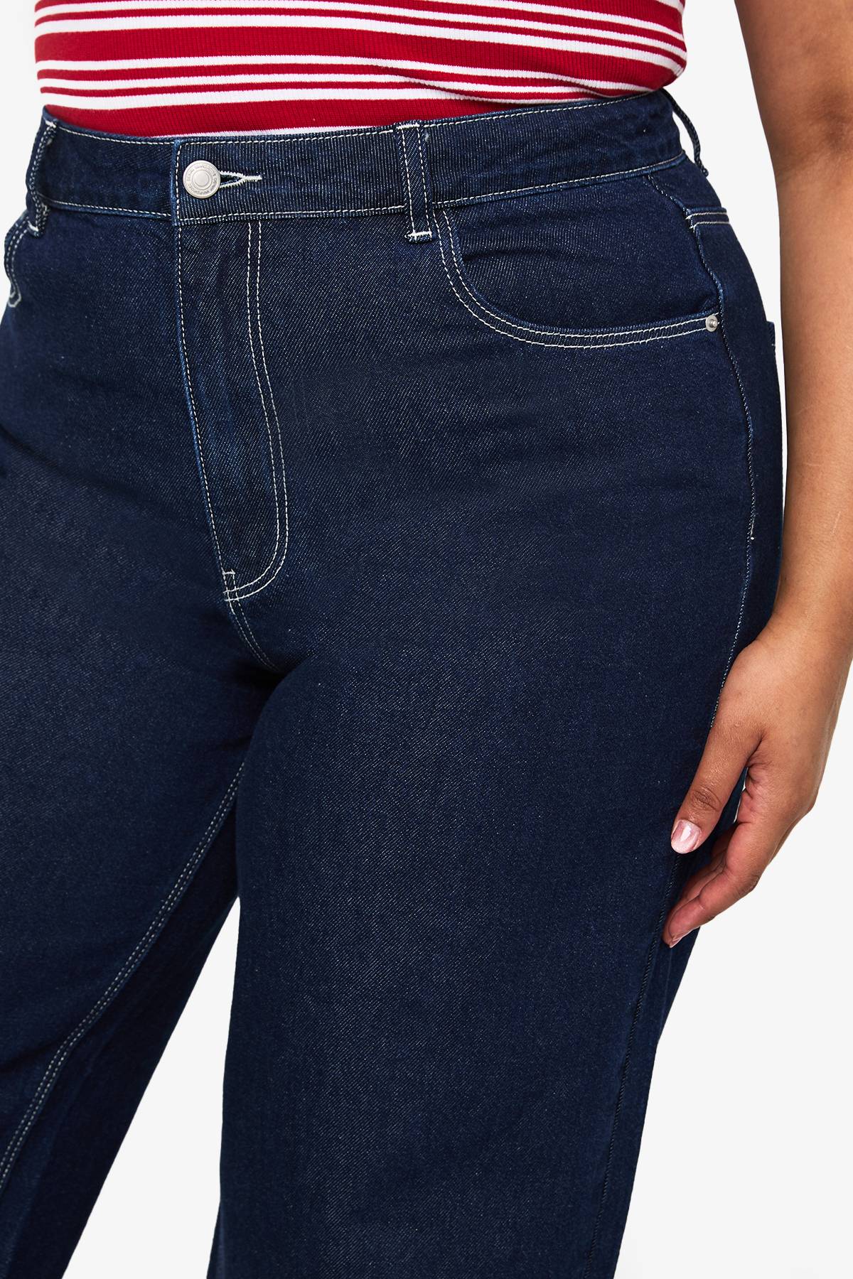 boohoo Jean Plus à coupe ample et taille mi-haute