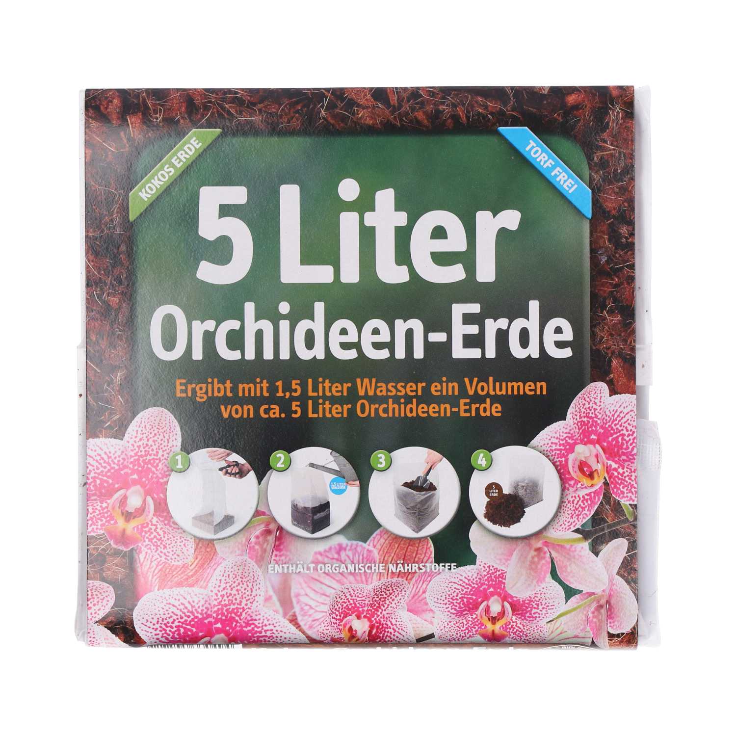 Orchideen-Erde Kokoserde 5 Liter torffrei