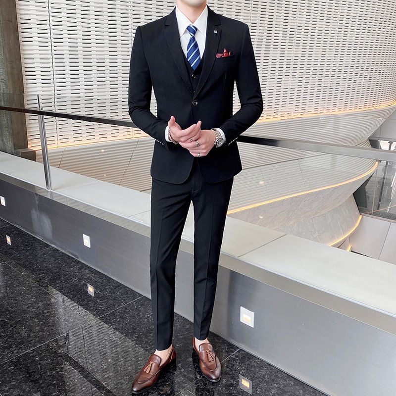 Bay Go Mall - Set: Enkelrijs blazer + vest + pantalon