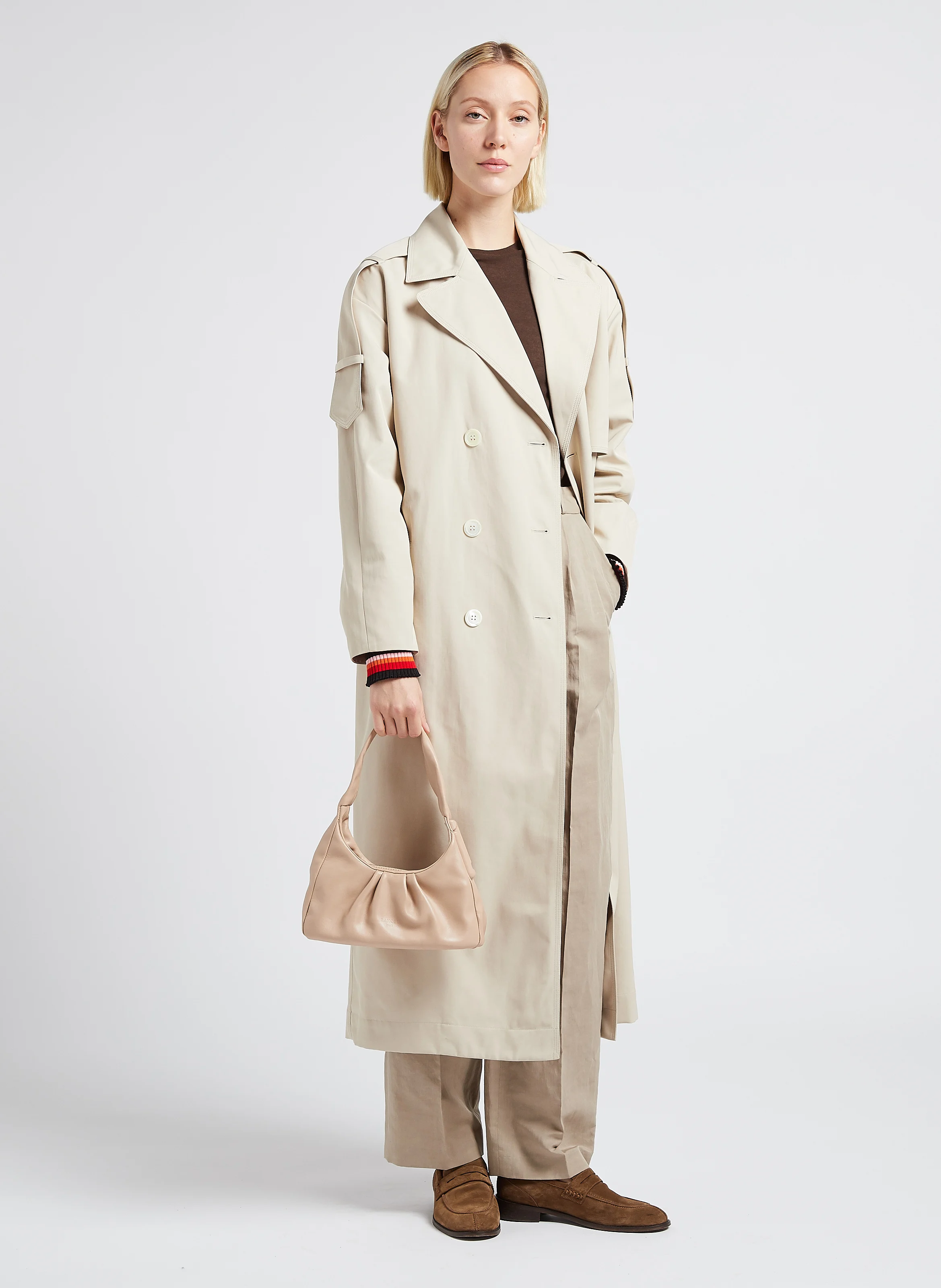 COCOON - Sac hobo en cuir de vachette | Beige
