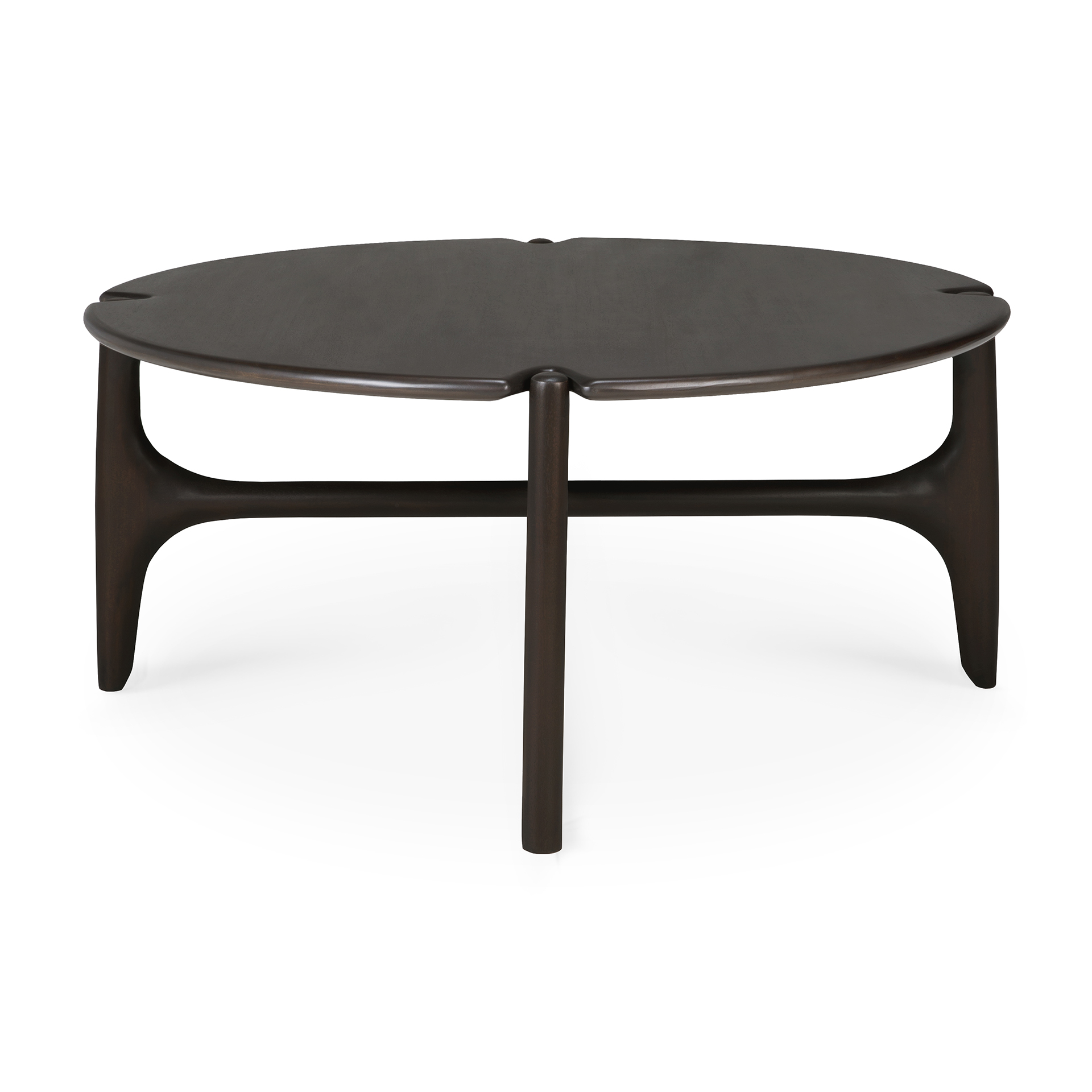 PI koffietafel rond - mahonie 80