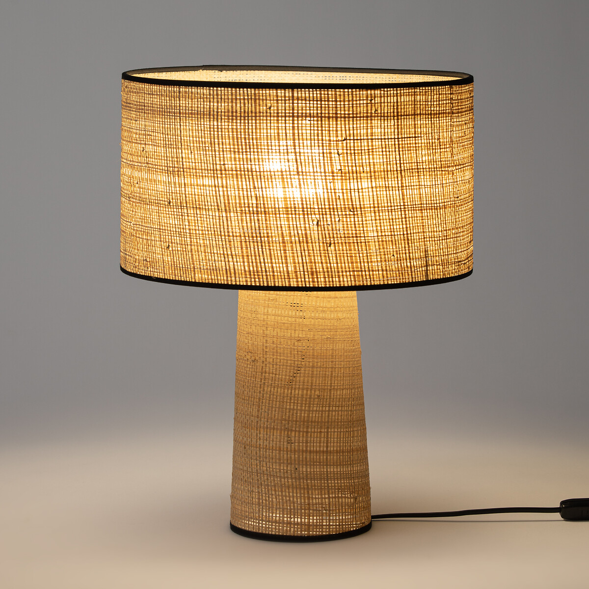 LA REDOUTE INTERIEURS<br>Candeeiro de mesa de ráfia, Dolkie