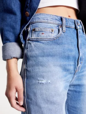 Calça jeans Claire de cintura alta e pernas largas