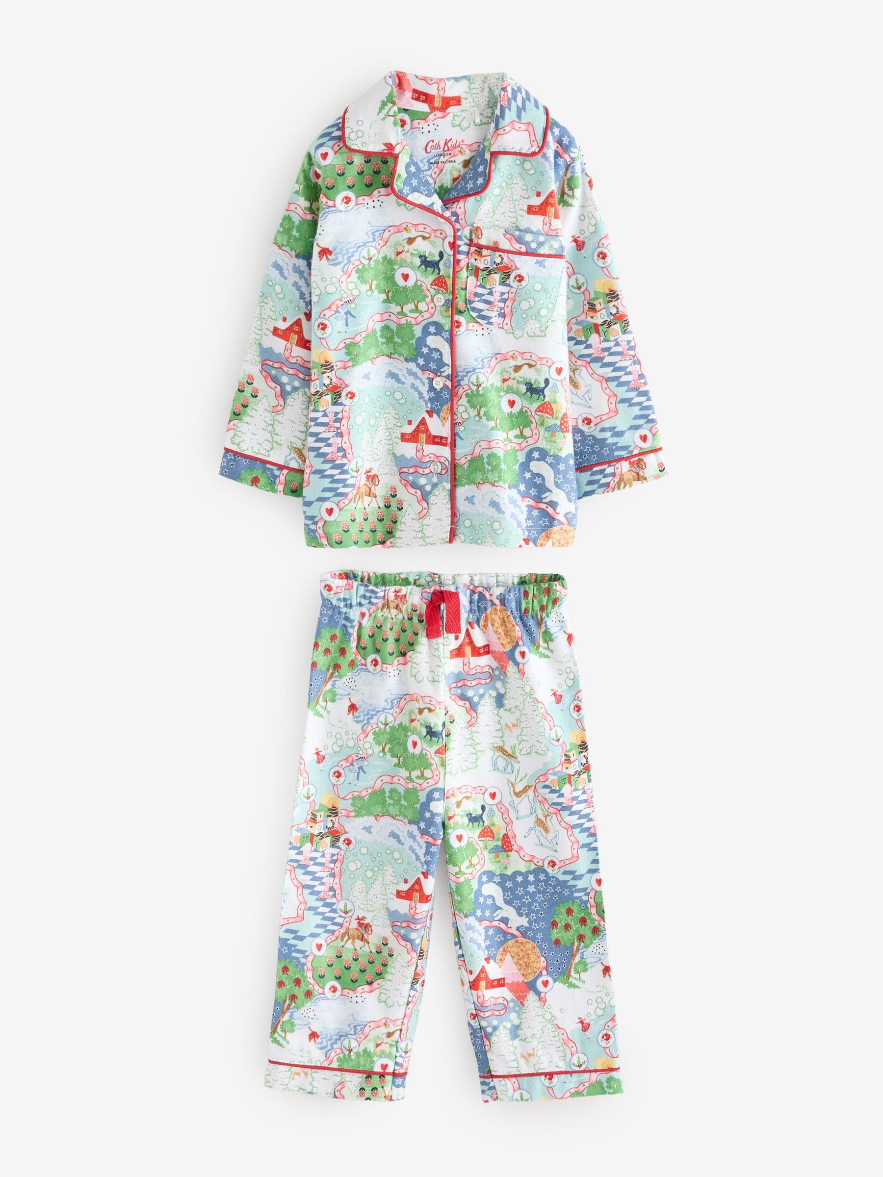 Blauw/rood - Cath Kidston Christmas Journey Button Through Pyjamas