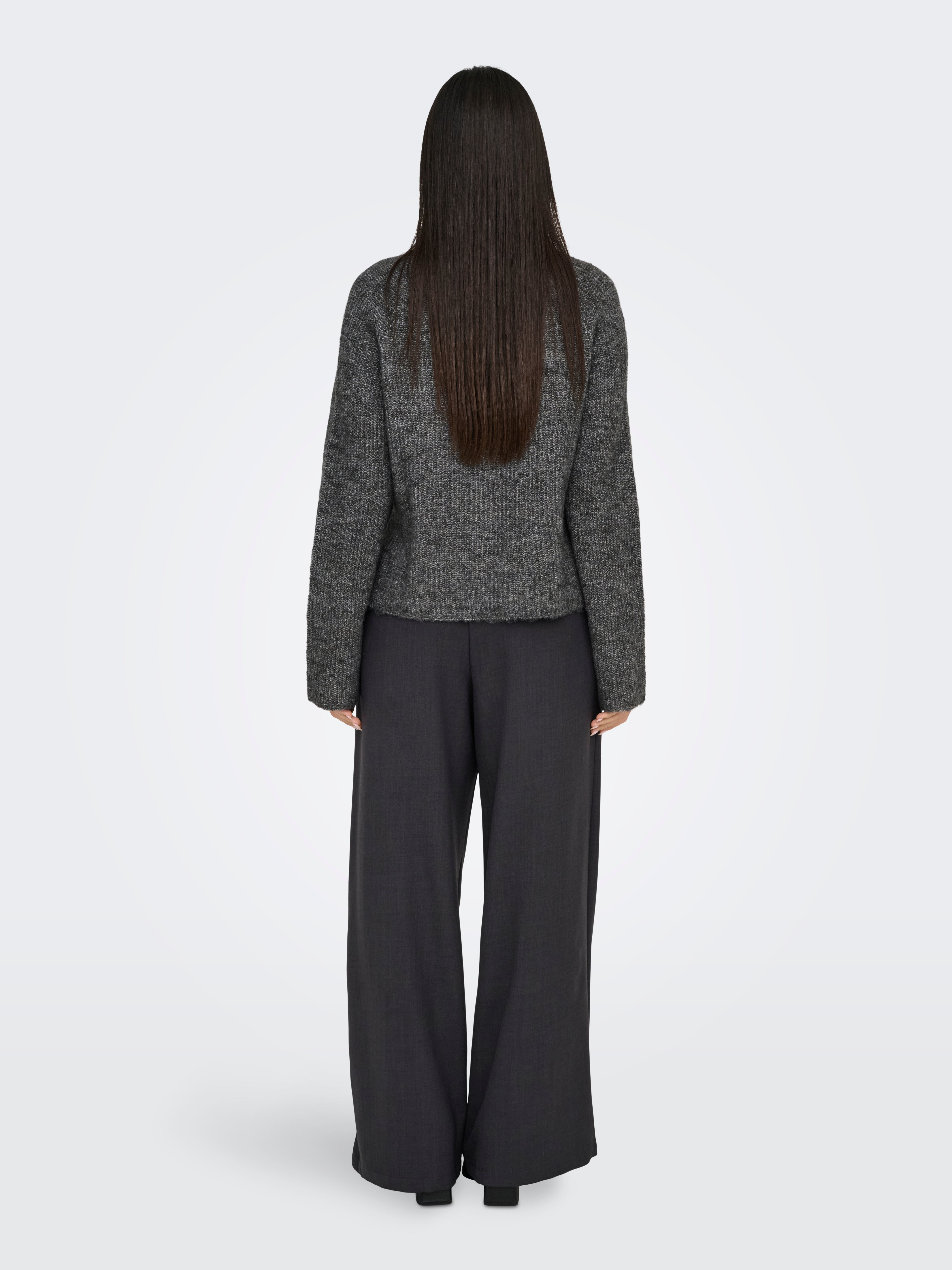 JDYINGEBORG Strickpullover Dark Grey Melange