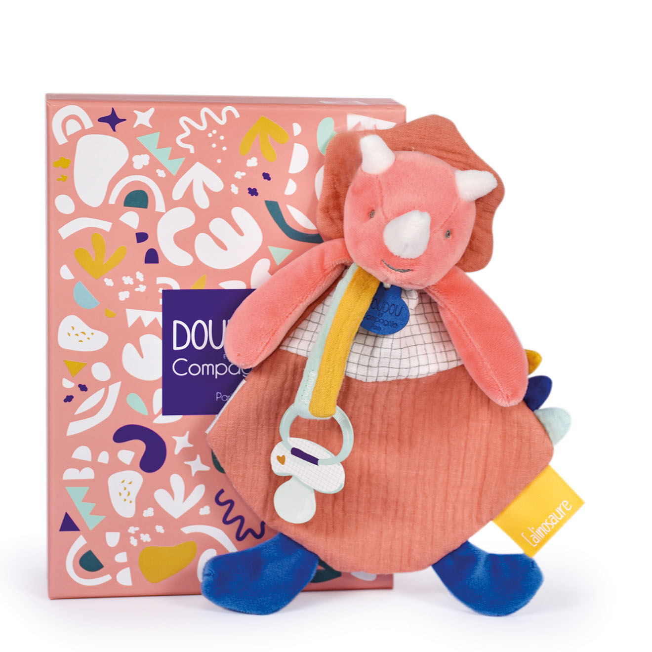 Doudou et Compagnie Attache-Sucette Lou orange