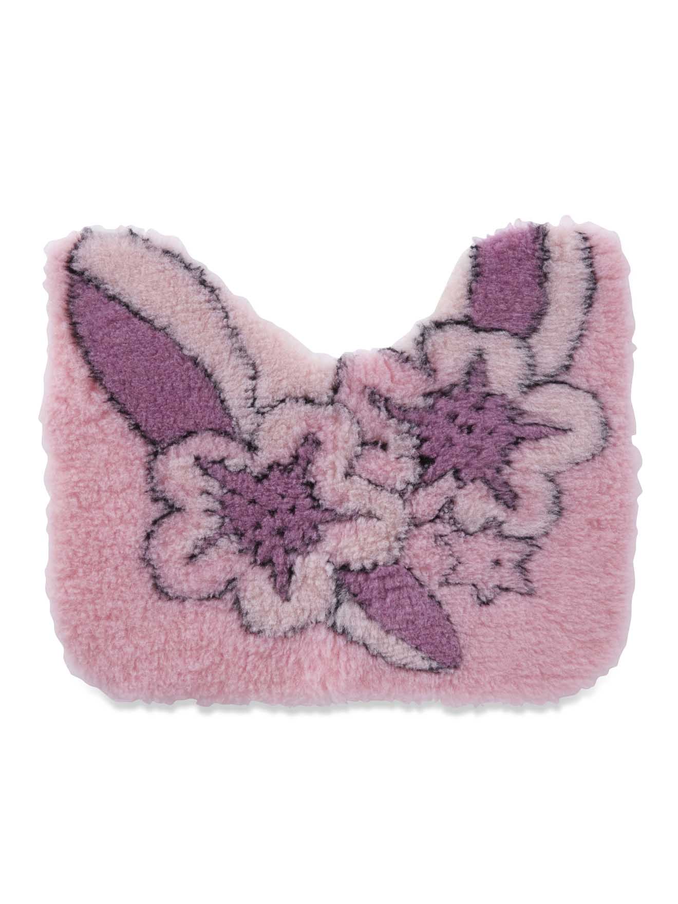 Tapis de bain fleuri envers antidérapant