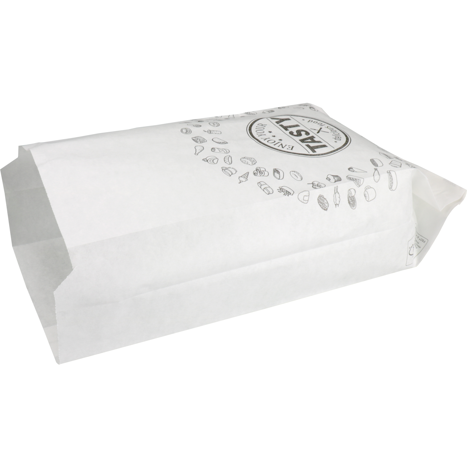 Zak, Snackzak, Ersatzpapier, Nr. 27, 1 pond, 14/ 4x34cm, TASTY, wit