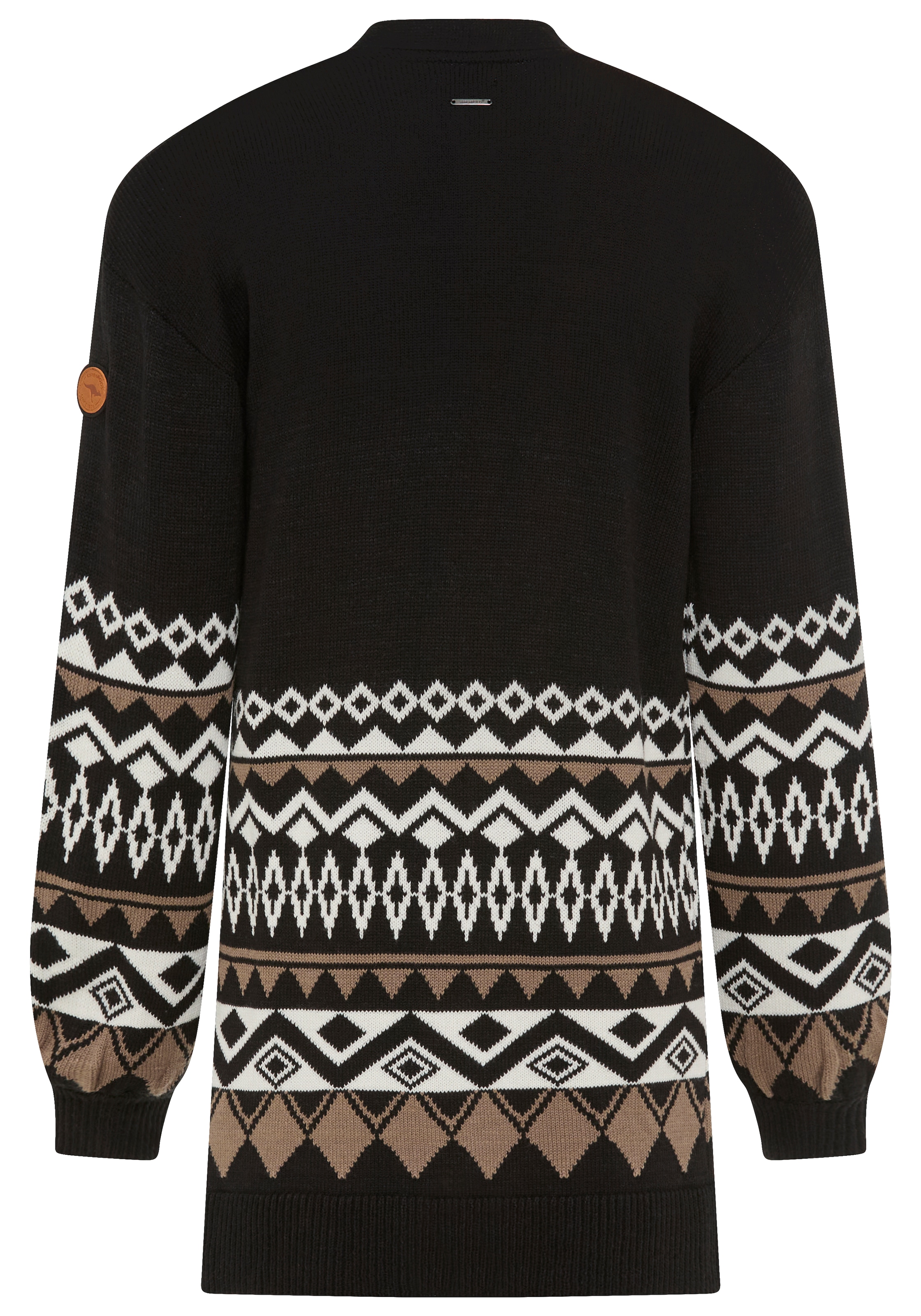 KangaROOS Longstrickjacke in offener Form im Norweger Muster