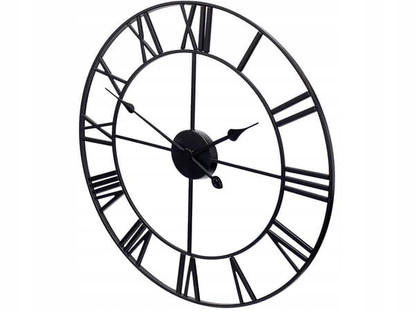 Klokke / Veggklokke - Romerske Tall - 60cm