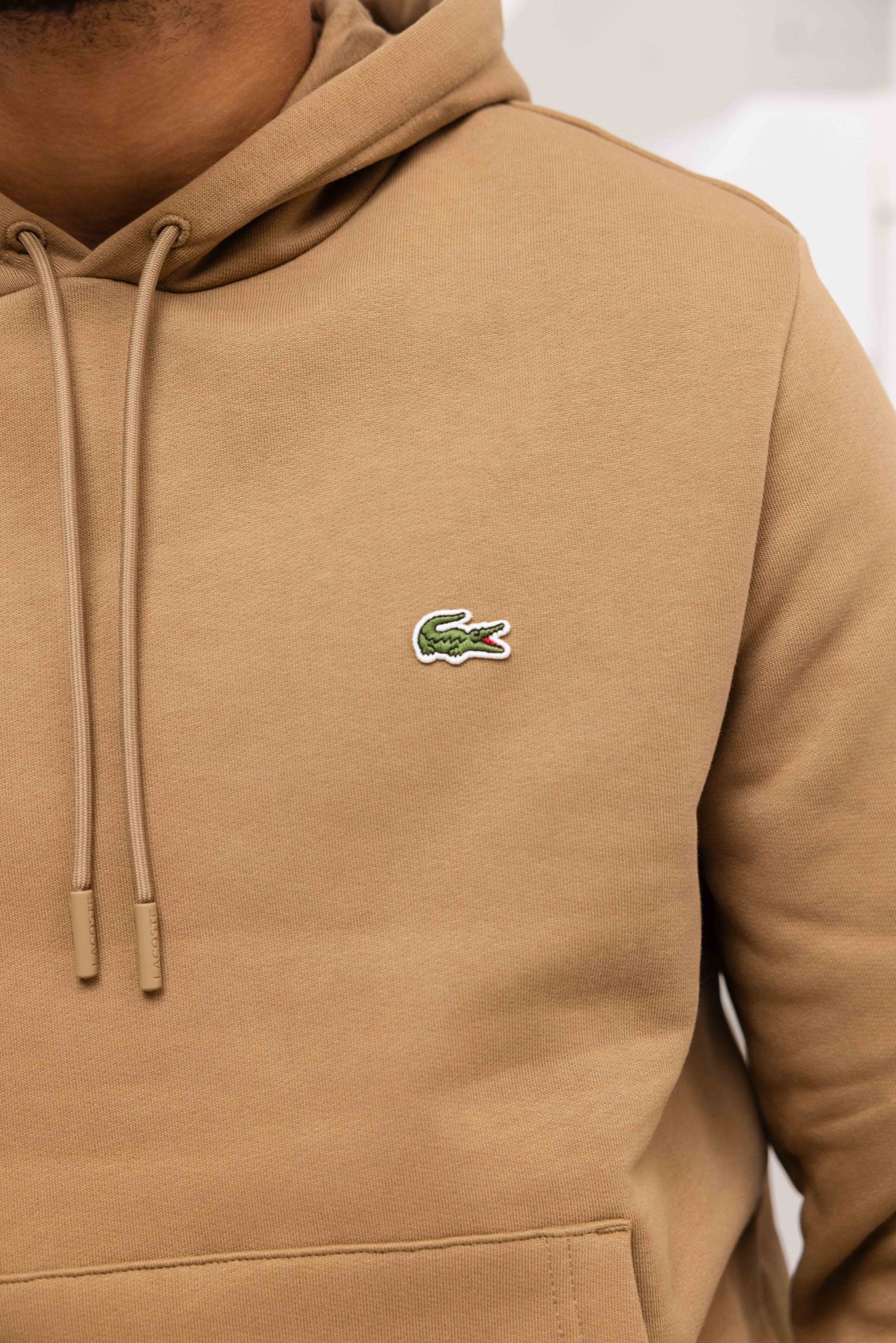 Lacoste Fleece Hoodie Heren Bruin