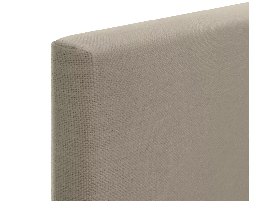 DHOME Tête de lit en lin naturel lisse 90x105cm avec pieds Lits 80/90 - Terre