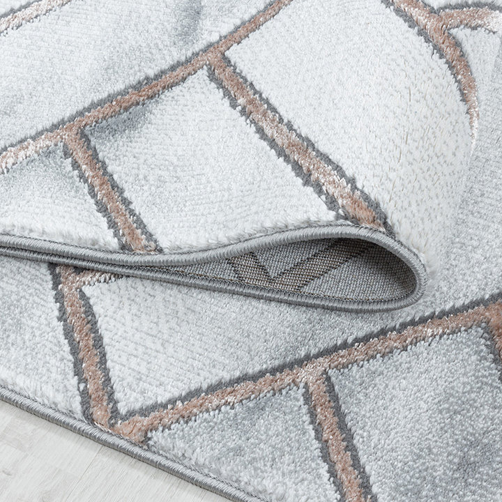 Modern vloerkleed - Marble Pattern Grijs/Bruin | Topper