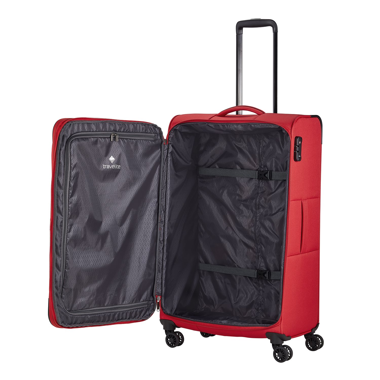 Travelite Chios 4 Wiel Trolley L red