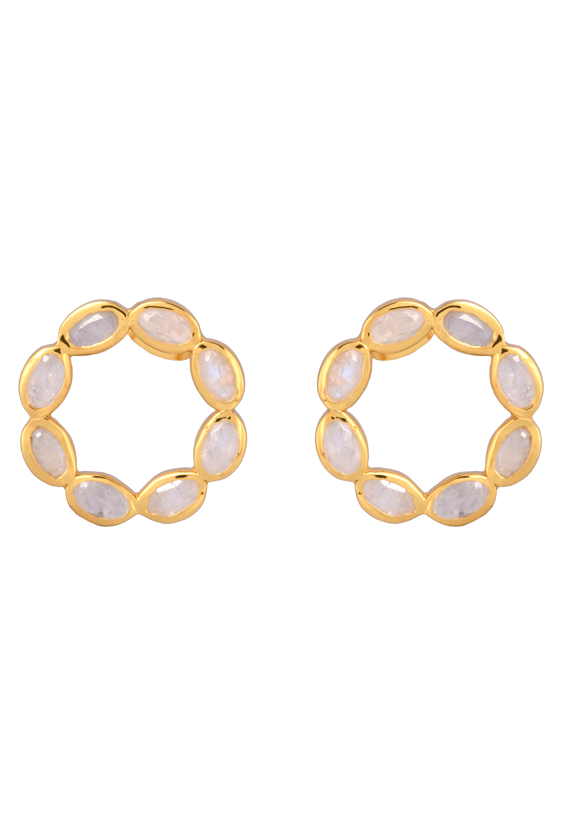KARMA - Boucles d'oreilles pierre de lune | Bleu
