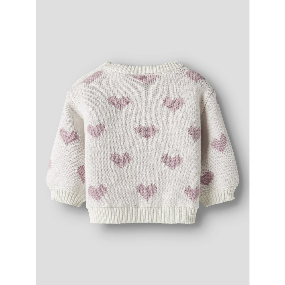 Køb Name It Cloud Dancer Keepsake Lilac Heart Nbfoana Ls Strik