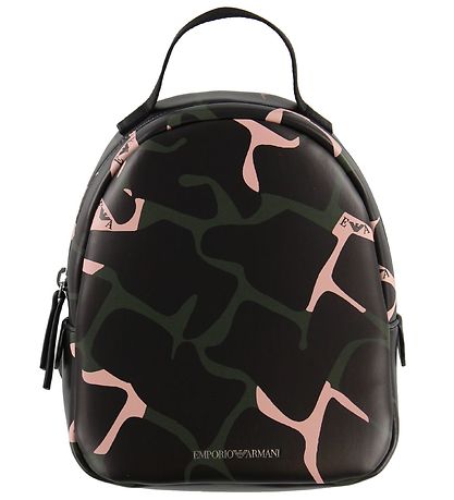 Emporio Armani Rygs?k - Sort m. Army/Rosa Print