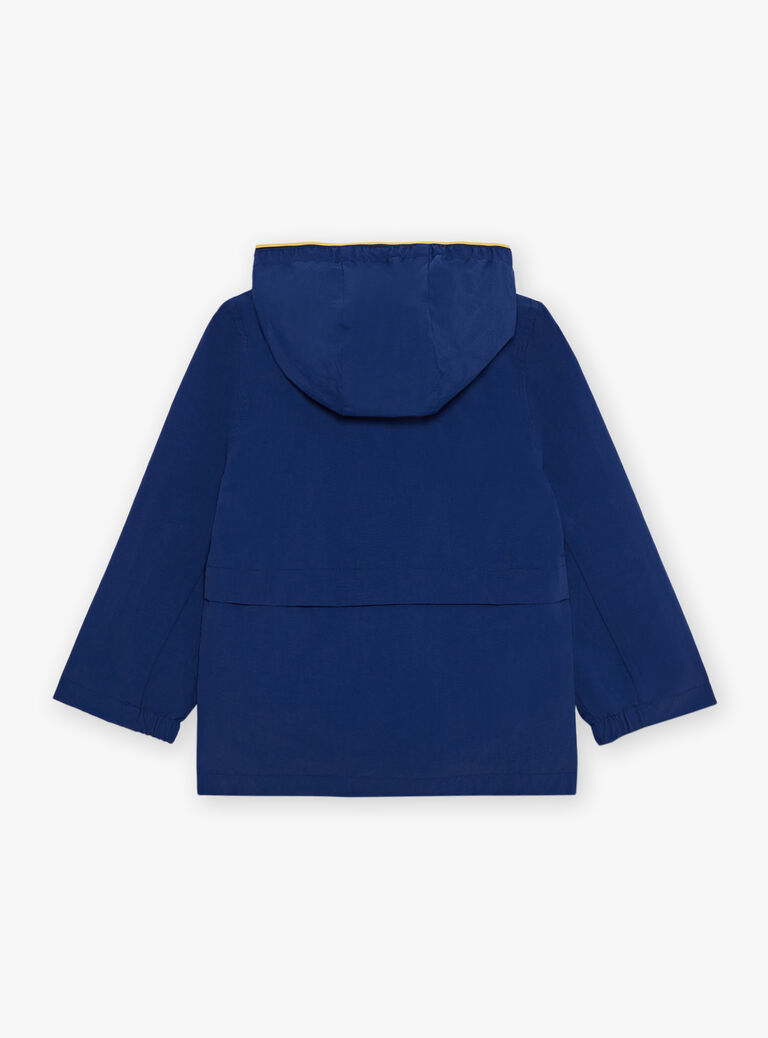 Parka bleu roi à capuche