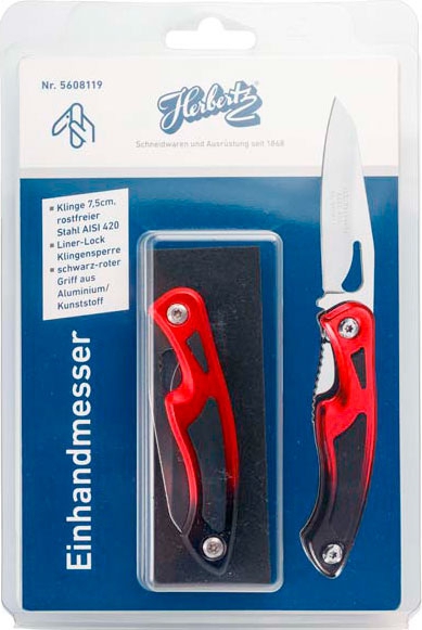 Herbertz Taschenmesser rot-schwarz