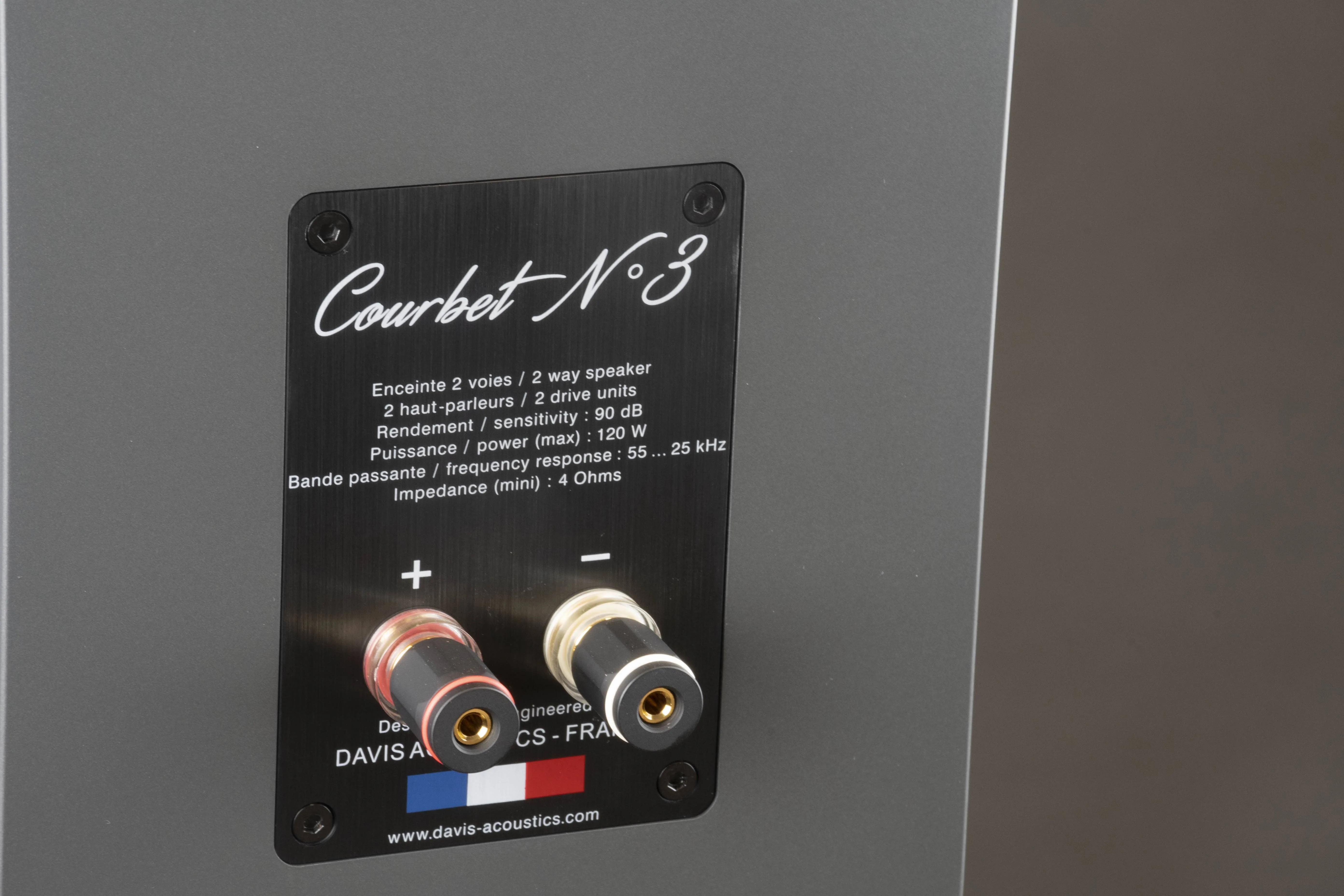 Davis Acoustics Courbet N°3 Gris (la paire) Enceintes bibliothèque