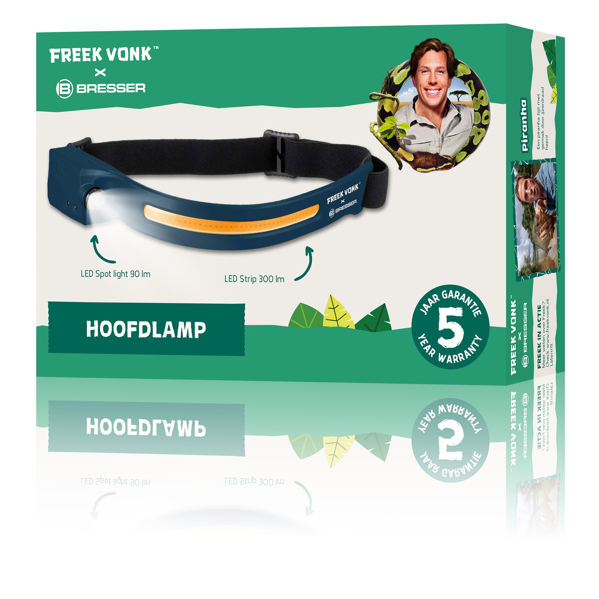 FREEK VONK x BRESSER Stirnlampe mit LED-Streifen