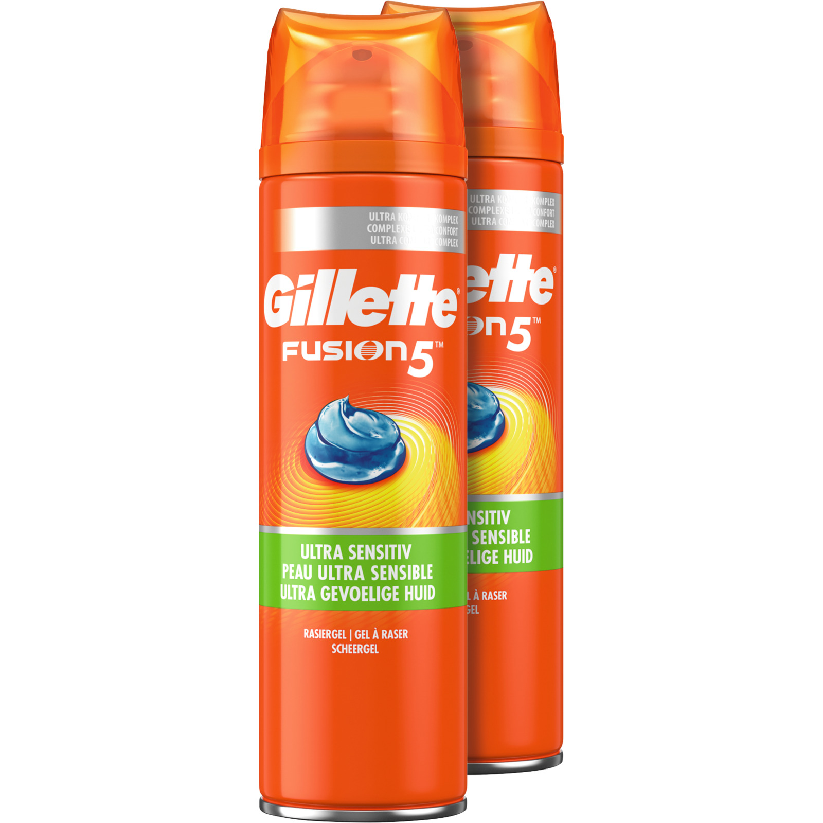 Gillette Gel Fusion5 Ultra Sensitive 2 x 200 ml