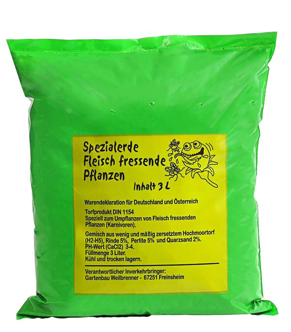Karnivorenerde, 3 Liter