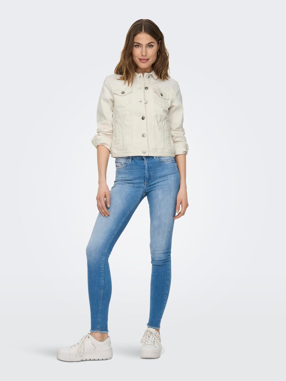 ONLTIA Jeansjacke Ecru