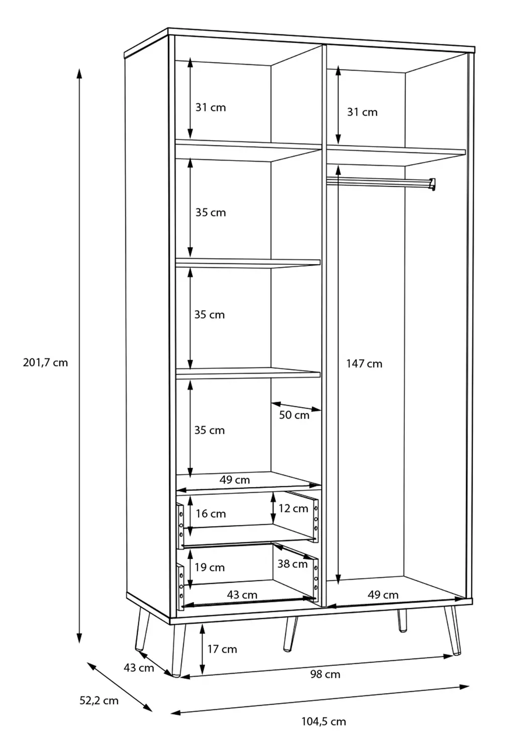 Kleiderschrank Harllson