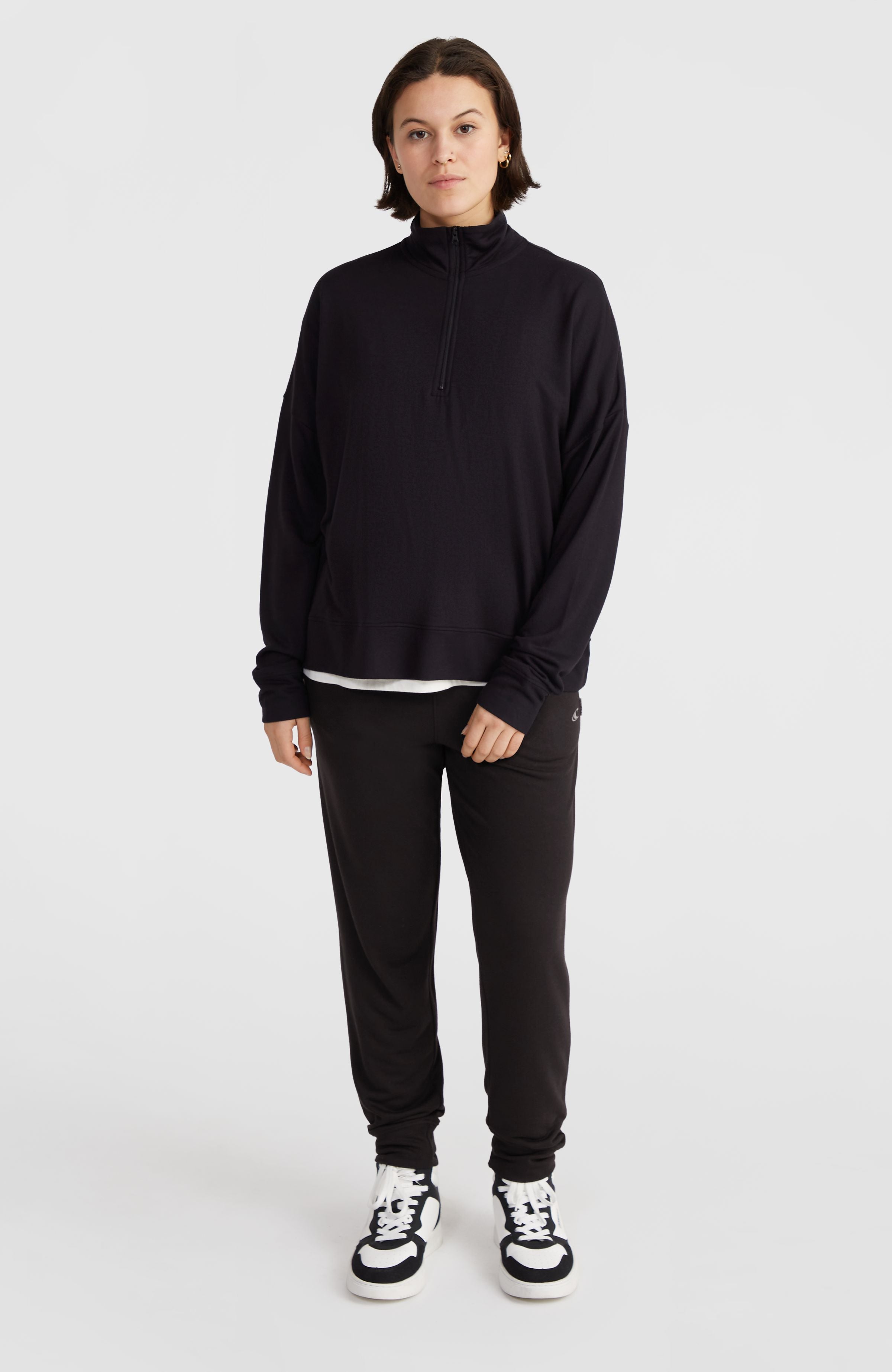 Sweater met halve rits