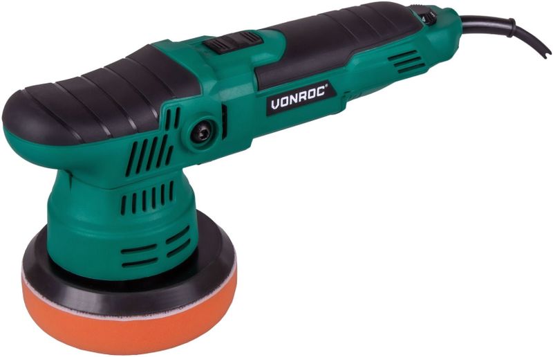 VONROC Excentrische polijstmachine - poetsmachine – 650W – Ø125mm – Soft start – Vast vermogen & 1 polijstschijf