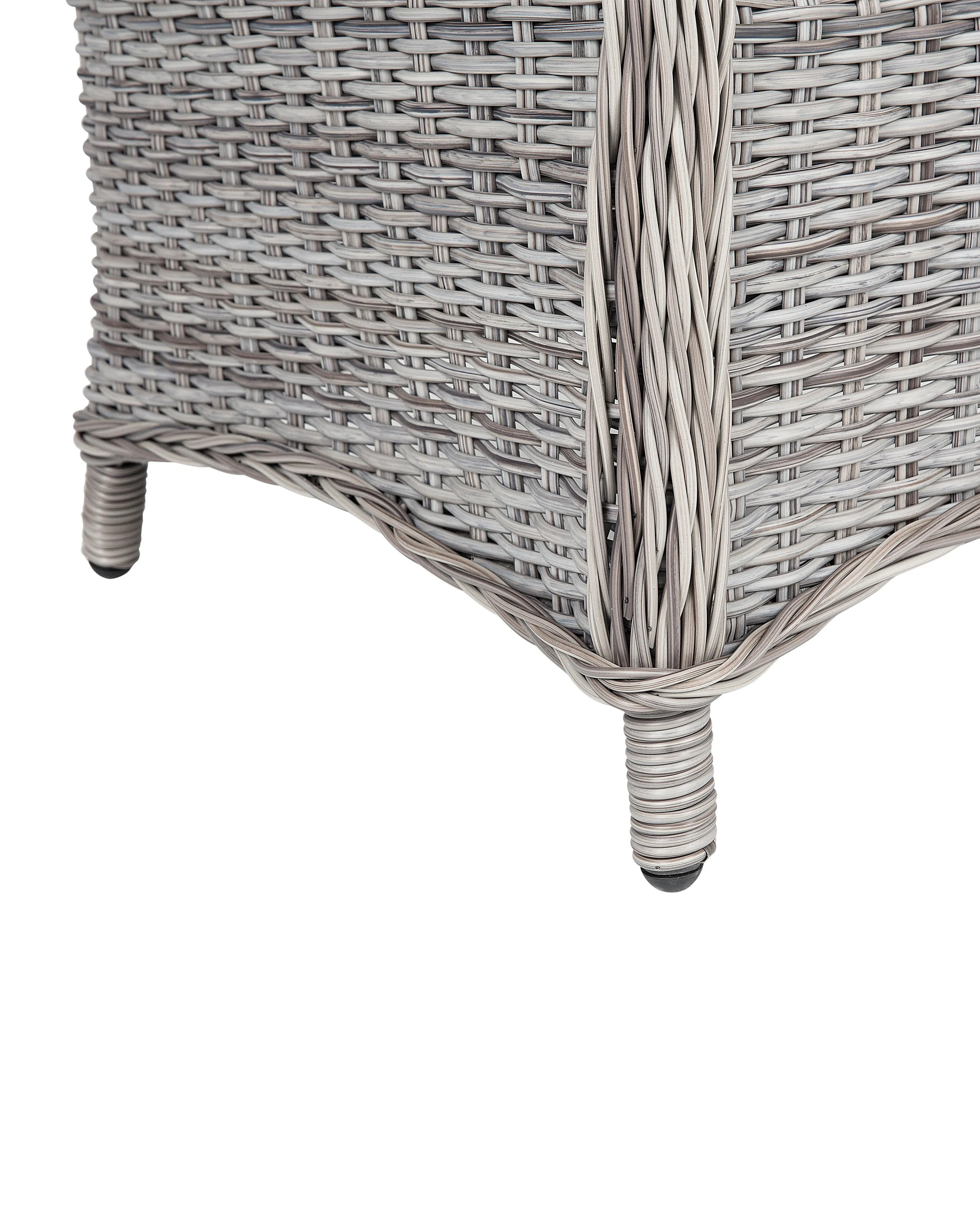 Set van 2 stoelen met zitkussen CASCAIS PE rotan Grijs