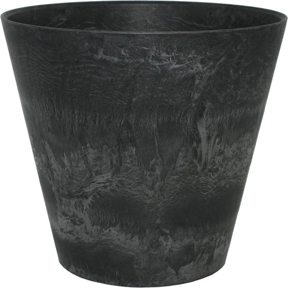 Artstone bloempot Claire D27 H24 cm zwart