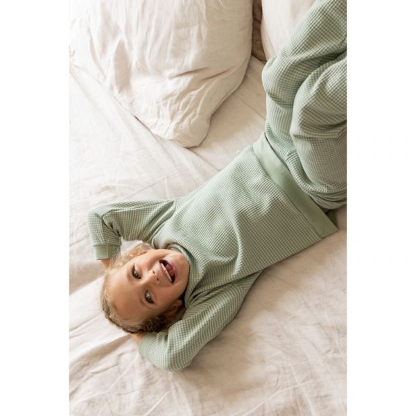 Feetje Wafel Pyjama - Mt. 122 - Groen melange