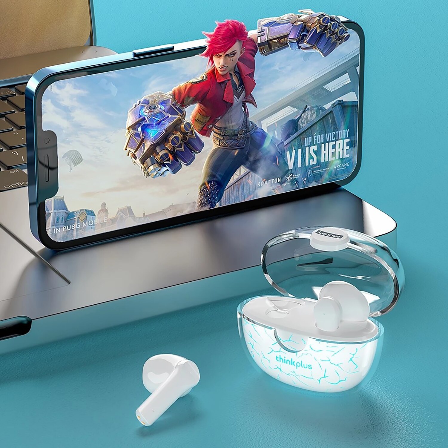 Lenovo XT95 Pro TWS Bluetooth-Kopfhörer Weiß Grün