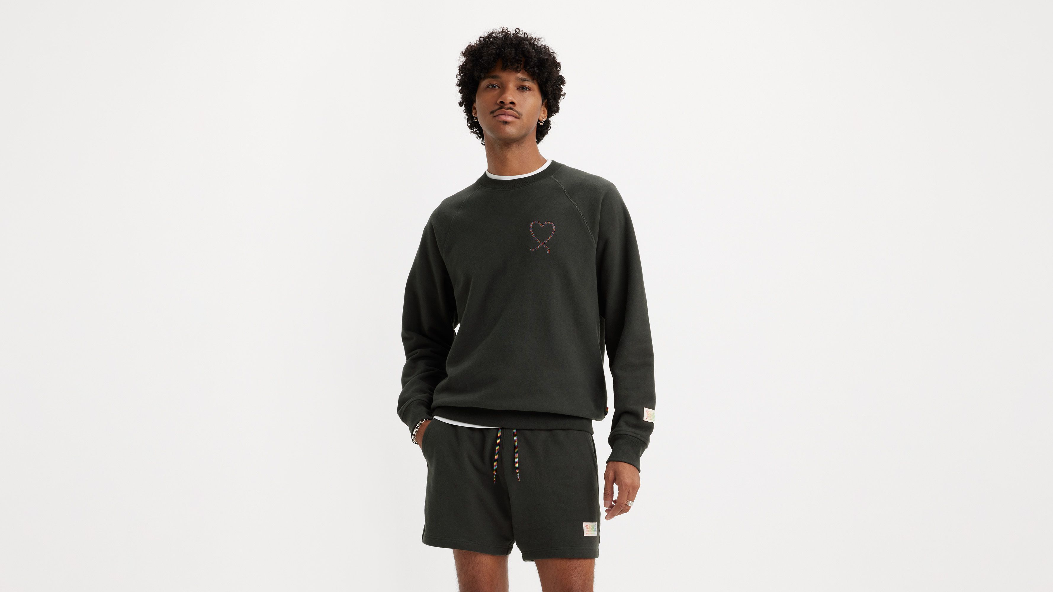 Levi's® Pride Sweat-shirt col rond manches raglan Relaxed - Pride Pirate Black - Noir